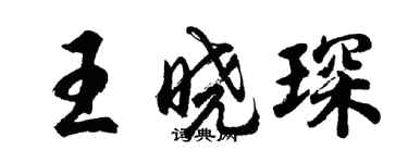胡問遂王曉琛行書個性簽名怎么寫