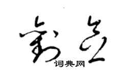 梁錦英劉念草書個性簽名怎么寫