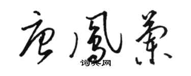 駱恆光唐鳳蘭草書個性簽名怎么寫