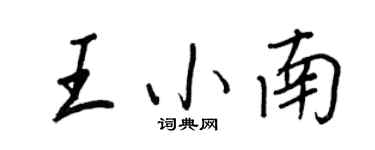 王正良王小南行書個性簽名怎么寫