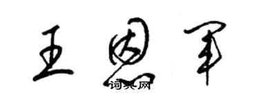 梁錦英王恩軍草書個性簽名怎么寫