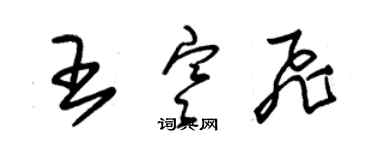 朱錫榮王寒飛草書個性簽名怎么寫