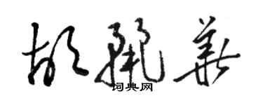 駱恆光胡麗華草書個性簽名怎么寫