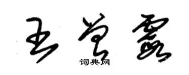 朱錫榮王曾霞草書個性簽名怎么寫