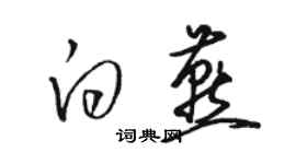 駱恆光白燕草書個性簽名怎么寫