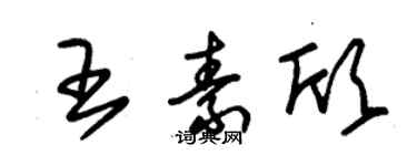 朱錫榮王素欣草書個性簽名怎么寫