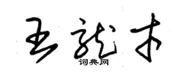 朱錫榮王龍才草書個性簽名怎么寫