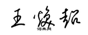 梁錦英王煥超草書個性簽名怎么寫