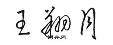 駱恆光王翔月草書個性簽名怎么寫