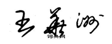 朱錫榮王華洲草書個性簽名怎么寫