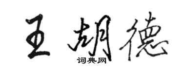 駱恆光王胡德行書個性簽名怎么寫