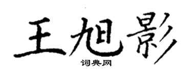 丁謙王旭影楷書個性簽名怎么寫