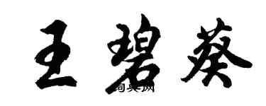 胡問遂王碧葵行書個性簽名怎么寫