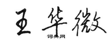 駱恆光王華微行書個性簽名怎么寫