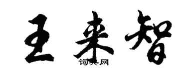 胡問遂王來智行書個性簽名怎么寫