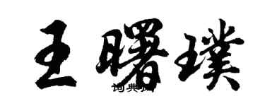 胡問遂王曙璞行書個性簽名怎么寫