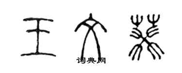 陳聲遠王文葵篆書個性簽名怎么寫