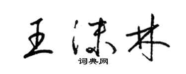 梁錦英王沫林草書個性簽名怎么寫