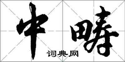 胡問遂中疇行書怎么寫