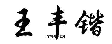 胡問遂王豐鍇行書個性簽名怎么寫