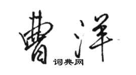 駱恆光曹洋行書個性簽名怎么寫