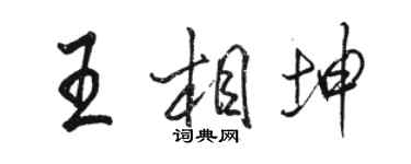 駱恆光王相坤行書個性簽名怎么寫