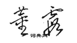 駱恆光董霞草書個性簽名怎么寫