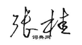 駱恆光張桂草書個性簽名怎么寫