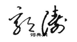 駱恆光郭濤草書個性簽名怎么寫