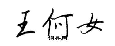 王正良王何女行書個性簽名怎么寫
