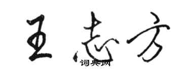 駱恆光王志方行書個性簽名怎么寫