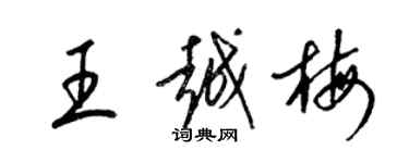 梁錦英王越梅草書個性簽名怎么寫