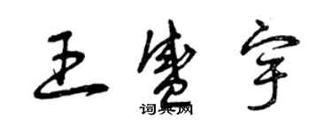 曾慶福王盛宇草書個性簽名怎么寫