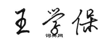 駱恆光王學保行書個性簽名怎么寫