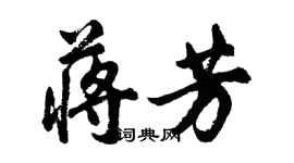 胡問遂蔣芳行書個性簽名怎么寫