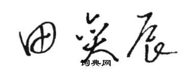 駱恆光田奕辰草書個性簽名怎么寫