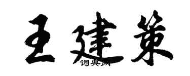 胡問遂王建策行書個性簽名怎么寫