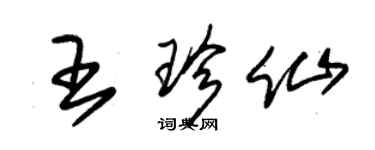 朱錫榮王珍仙草書個性簽名怎么寫