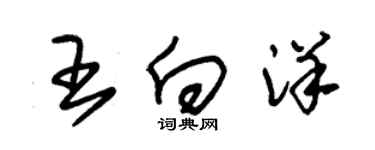 朱錫榮王向洋草書個性簽名怎么寫