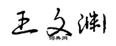 曾慶福王文淵草書個性簽名怎么寫