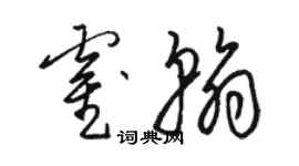 駱恆光霍翰草書個性簽名怎么寫