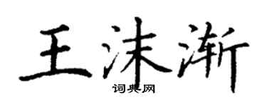 丁謙王沫漸楷書個性簽名怎么寫