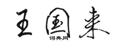 駱恆光王國來行書個性簽名怎么寫