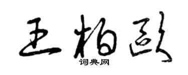 曾慶福王柏歐草書個性簽名怎么寫