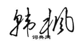 駱恆光韓楓草書個性簽名怎么寫
