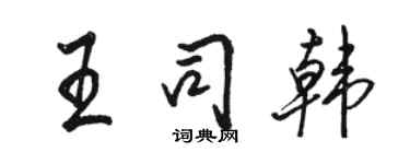 駱恆光王司韓行書個性簽名怎么寫