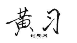 駱恆光黃習行書個性簽名怎么寫