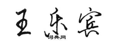 駱恆光王樂賓行書個性簽名怎么寫