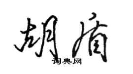 駱恆光胡盾行書個性簽名怎么寫