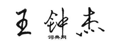 駱恆光王鍾傑行書個性簽名怎么寫